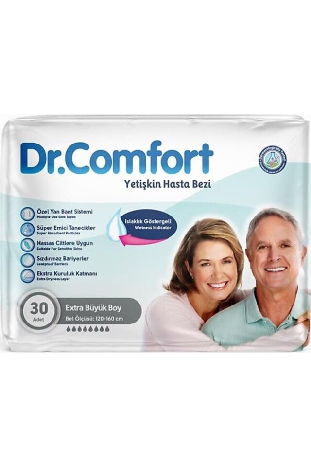 Dr.Comfort Belbantlı Ekstra Büyük Boy XL 30'lu 4 Adet Hasta Bezi