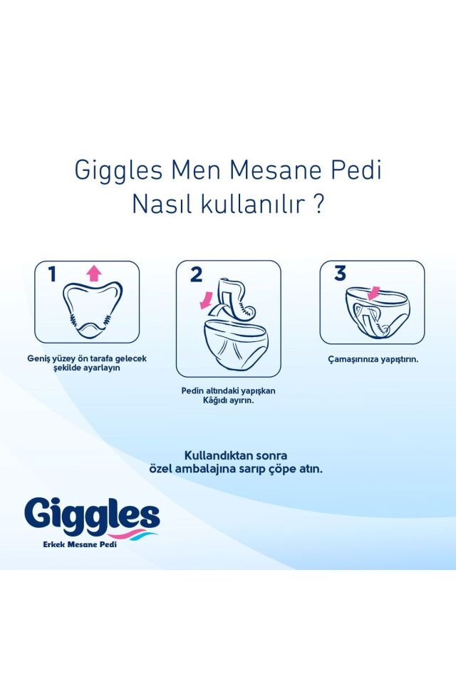 giggles Erkek (MEN) Mesane Pedi (bladder Ped )80 Adet