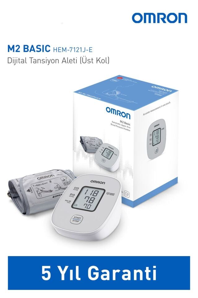 Omron M2 Basic HEM-7121J-E Koldan Ölçer Tansiyon Aleti
