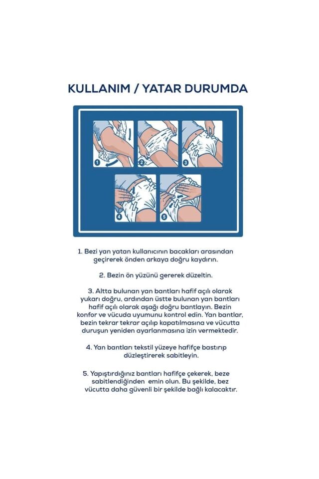 Medcare Premium Bel Bantlı Hasta Bezi 6 Damla Medium Orta Boy M Beden 30'lu 4 Paket 120 Adet