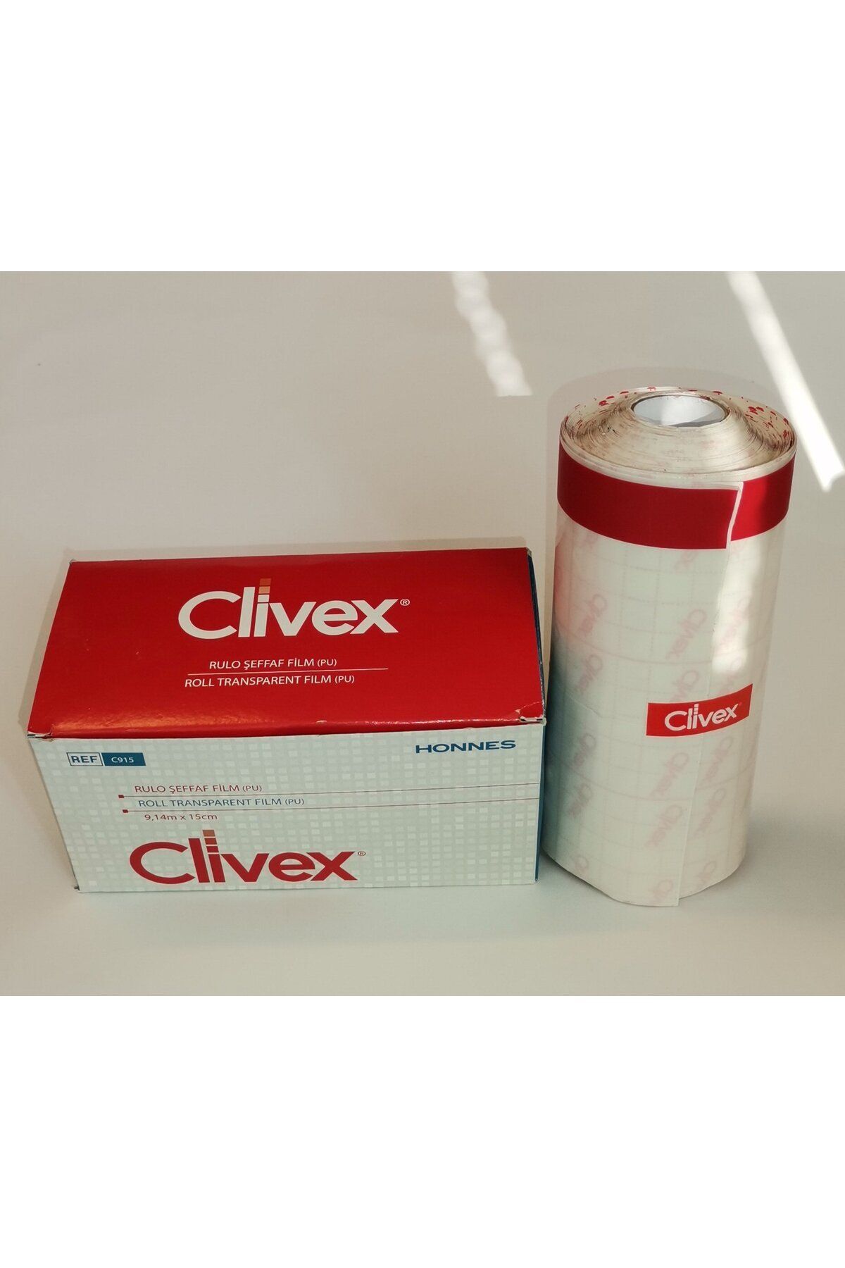 ClivexŞeffaf Film (9,14X15) Şeffaf Su Geçirmez Rulo Yara Bandı(Banyo Bandı)