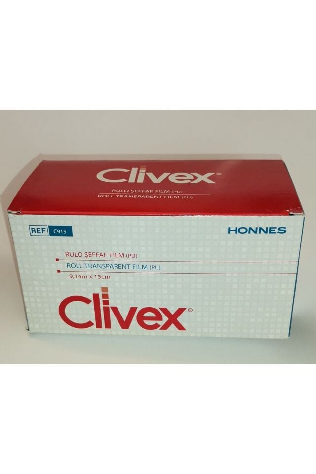 ClivexŞeffaf Film (9,14X15) Şeffaf Su Geçirmez Rulo Yara Bandı(Banyo Bandı)
