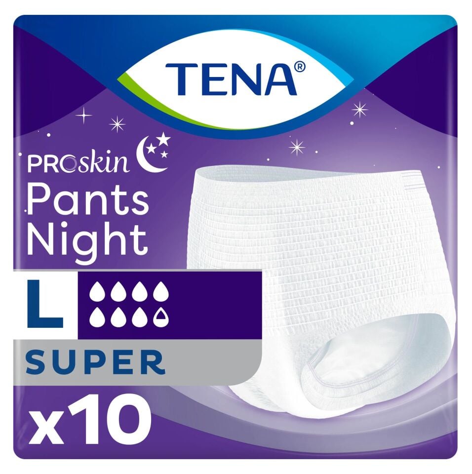TENA 7,5 DAMLA PANTS NIGHT SUPER LARGE 10