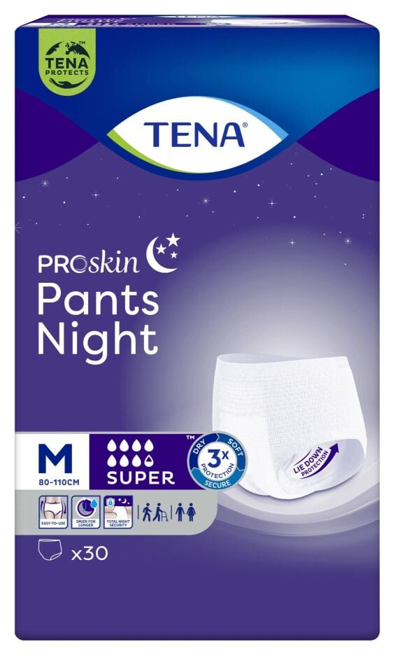 TENA 7,5 DAMLA PANTS NIGHT SUPER MEDIUM 30