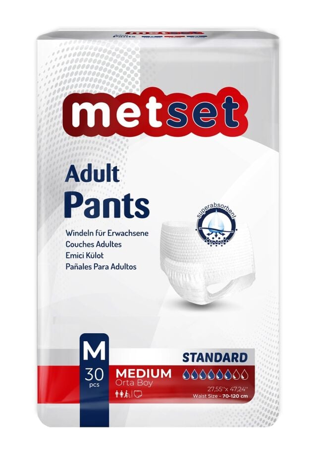 Metset Emici Külot Medium Orta Boy 30 Luk Paket