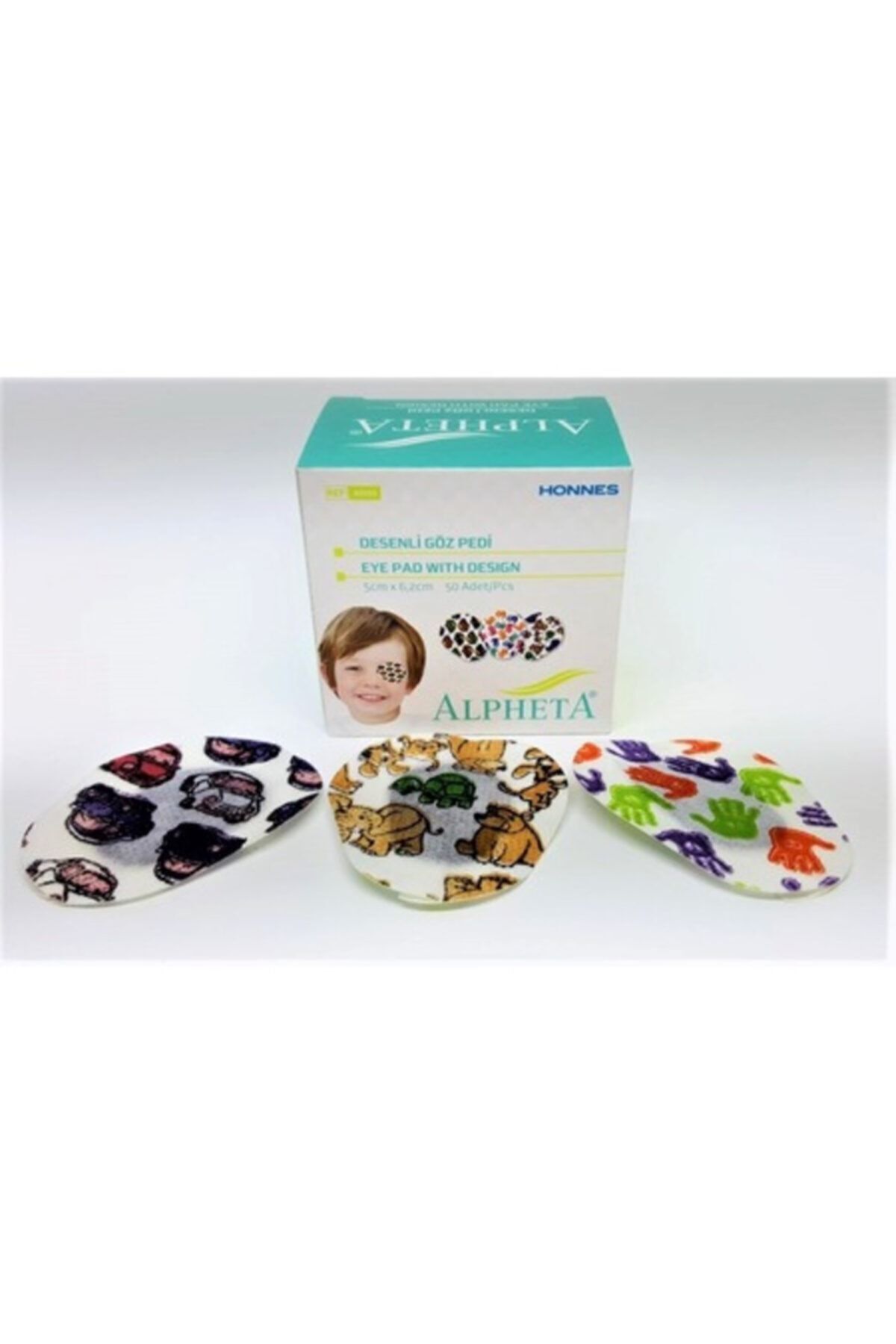 Alpheta Optik Göz Kapama Bandı - Göz Pedi Çocuk -5x6,2cm-50 Adet