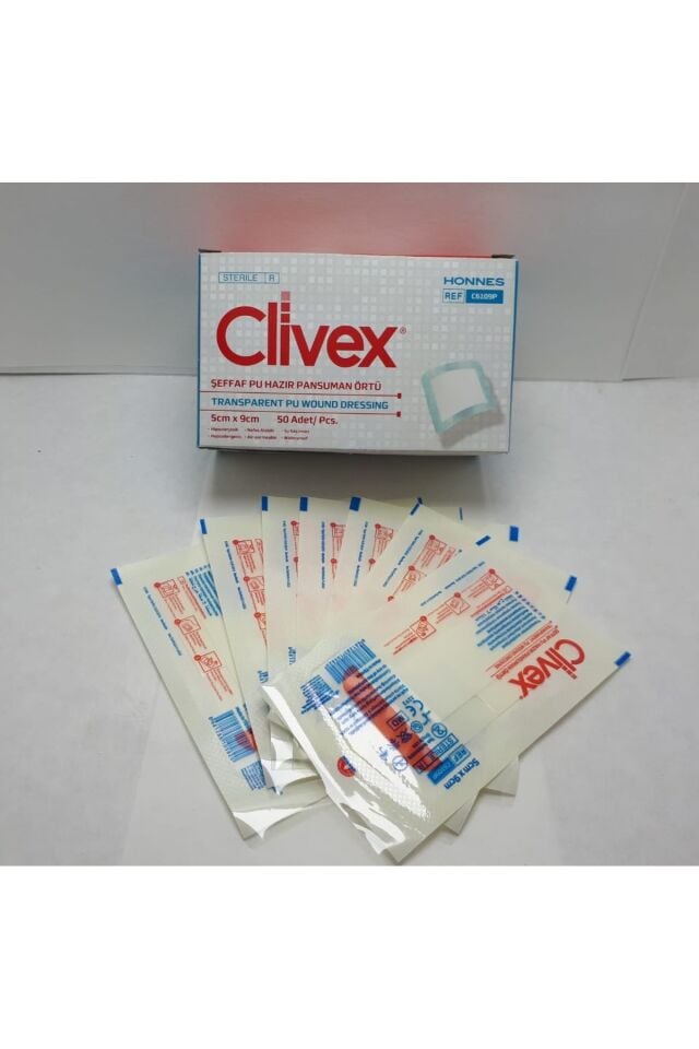 Şeffaf Pu Hazır Pansuman Yara Örtü 5cm X 9cm 50adet C6109p