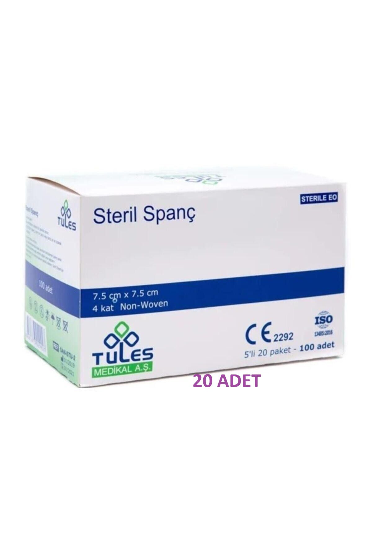 Tules 5 Li Steril Spanç Emici Kompres 7,5 X 7,5cm 2000 Adet