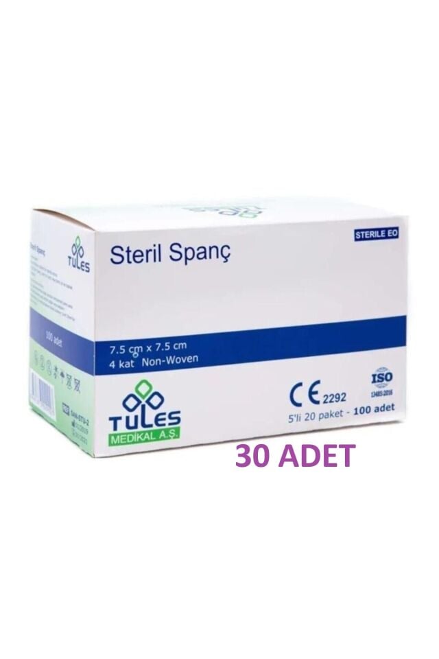 Tules 5 Li Steril Spanç Emici Kompres 7,5 X 7,5cm 3000 Adet