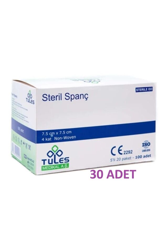 Tules 5 Li Steril Spanç Emici Kompres 7,5 X 7,5cm 3000 Adet