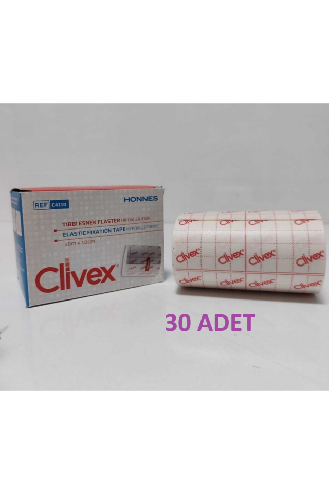 CLİVEX Tıbbi Esnek Flaster 10m X 10cm 30Adet
