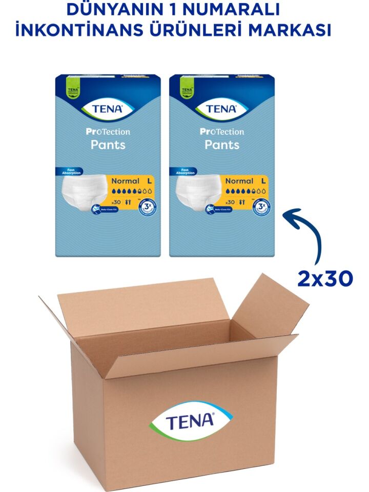 Tena Proskin Pants Normal Emici Külot Büyük Boy L 30'lu 2 Adet Hasta Bezi