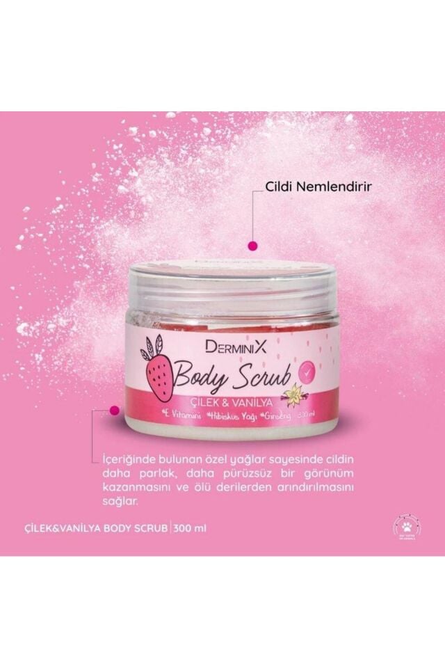 Derminix Çilek Vanilya Vücut Peelingi 300 ml
