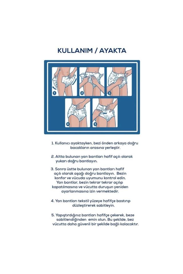 Medcare Premium Bel Bantlı Hasta Bezi 6 Damla Large Büyük Boy L Beden 30'lu Paket