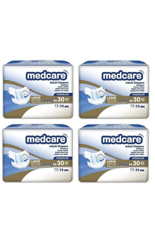 Medcare Yetişkin Hasta Bezi Large PREMİUM ÖZEL SERİ (Büyük Boy) 120 Adet