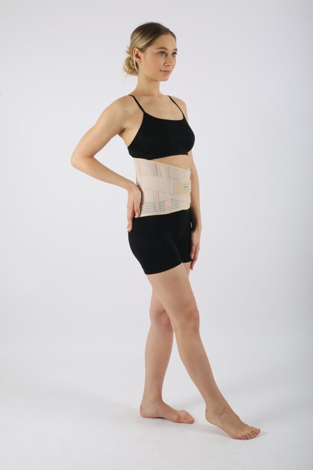 Smoothfix Lumbosakral Çelik Balenli Bel Fıtık Korsesi Bel Düzleşmesi Çelik Destekli Demirli 26 CM