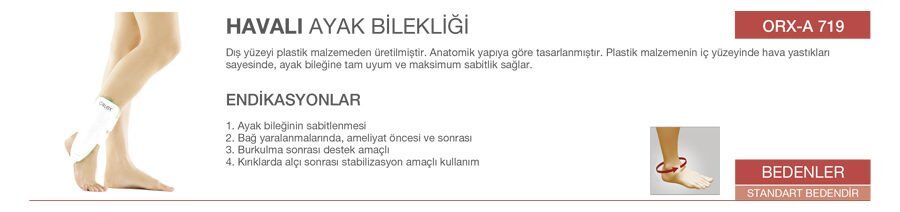 Orlex Havalı Ayak Bilekliği