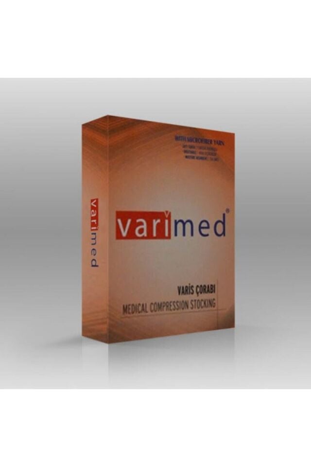 Varimed 7230 Diz Üstü Varis Çorabı Açık Burun Varis Çorabı Bej No:2