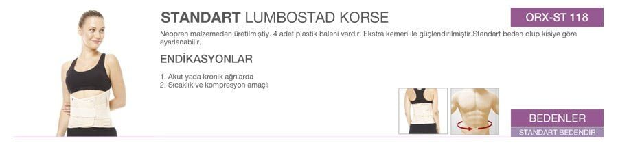 Orlex Lumbostad Korse 26 Cm Bedensiz