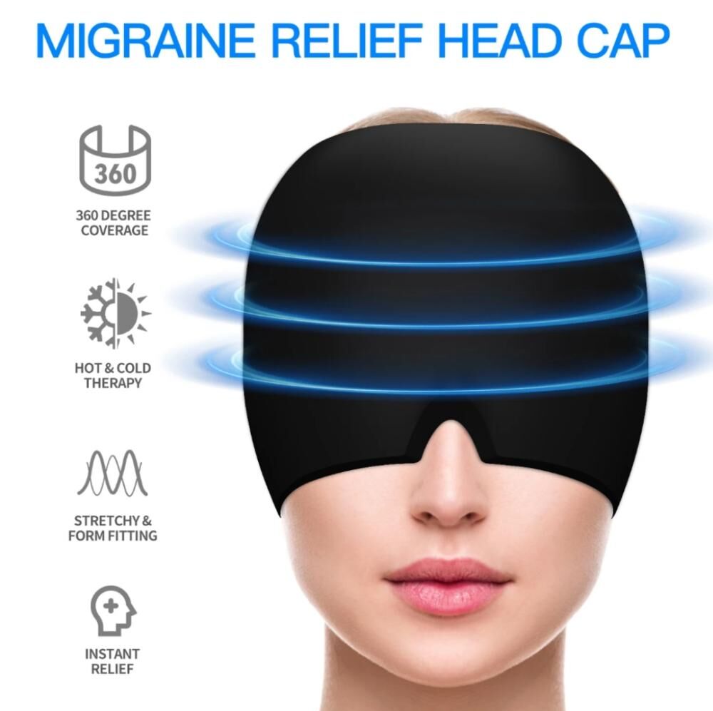 Migren Soğuk-Sıcak Kompres Maske | Baş Ağrısı ve Stres Gidermeye yardımcı Jel Maske