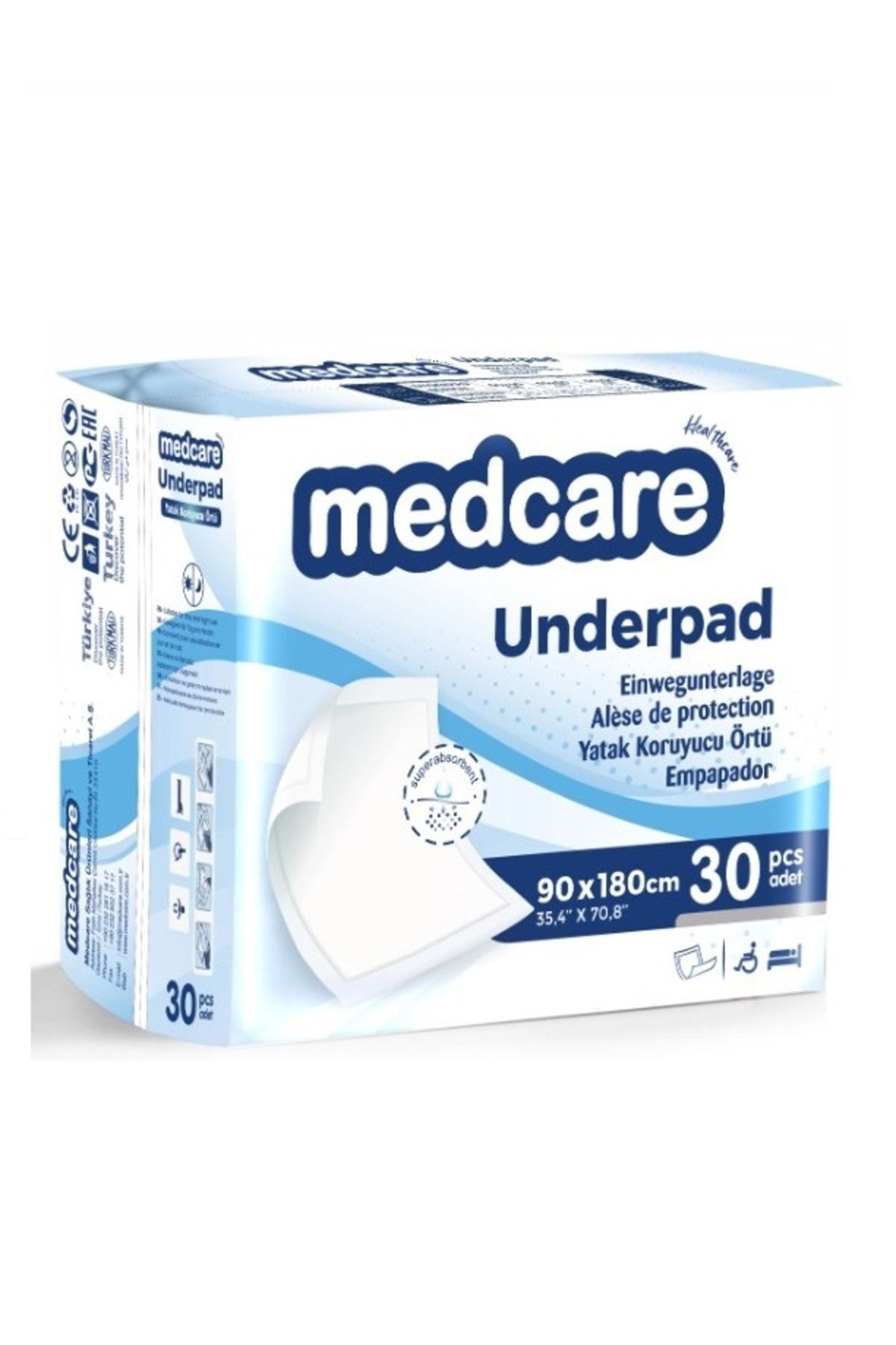 Medcare Yatak Koruyucu 90*180 cm 30 Adet