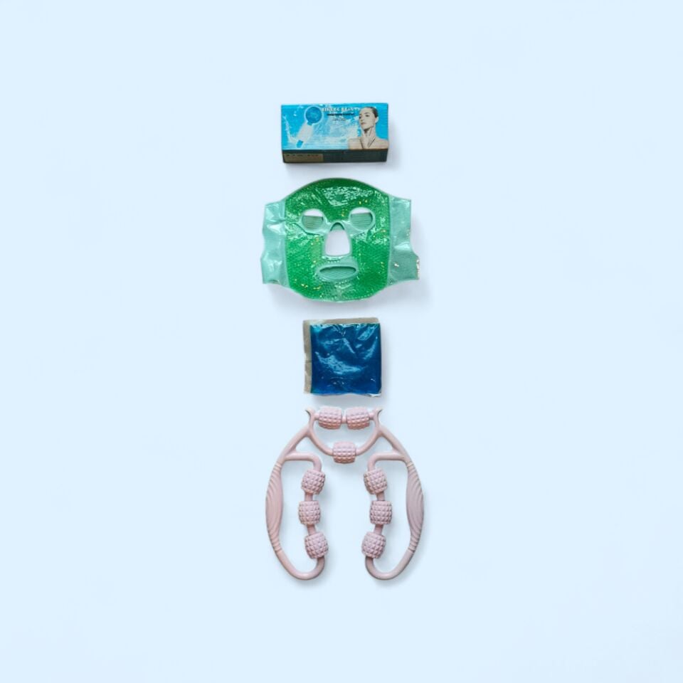 Yüz Maskesi Cilt Bakım Seti – Maske, Buz Küresi, Termo Jel ve Selülit Masaj Aleti