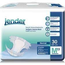 Jender Belbantlı Textile Hasta Bezi Medium 30'LU