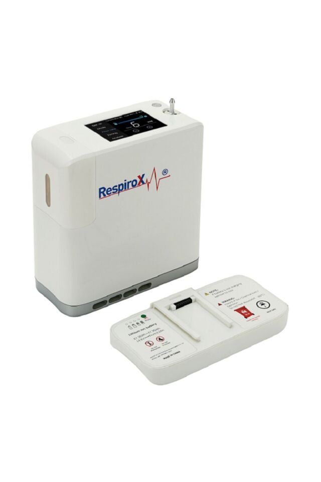 Respirox Jlo-190i Taşınabilir Respirox JLO-190I Çift Bataryalı Taşınabilir Oksijen KonsantratörüKonsantratörü (Taşıma Çantalı ve Yedek Bataryalı)