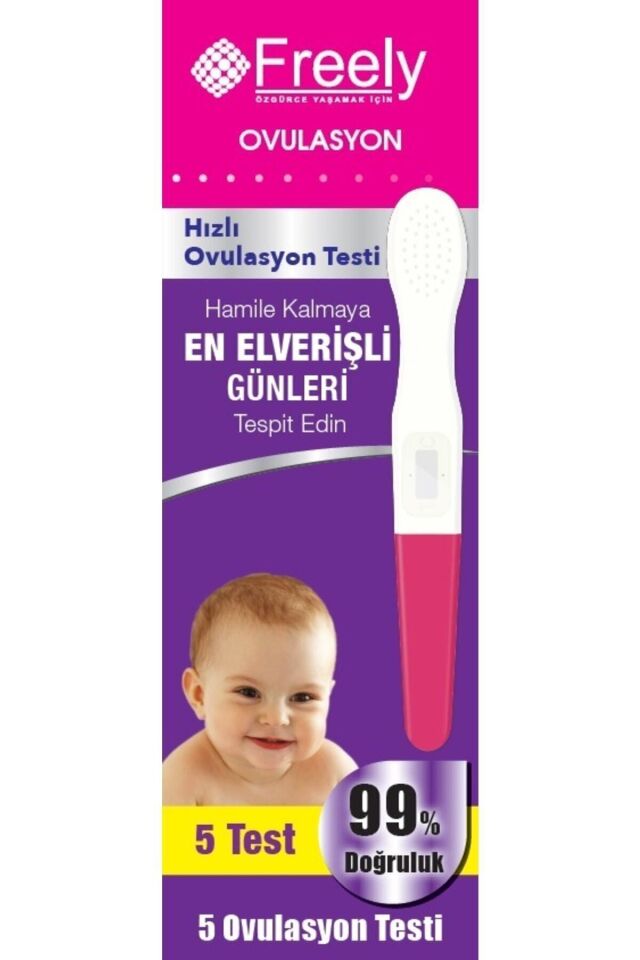 Ovulasyon (YUMURTLAMA) Testi 5 Adet / Hamile Kalmaya Elverişli Günleri Tespit Eder