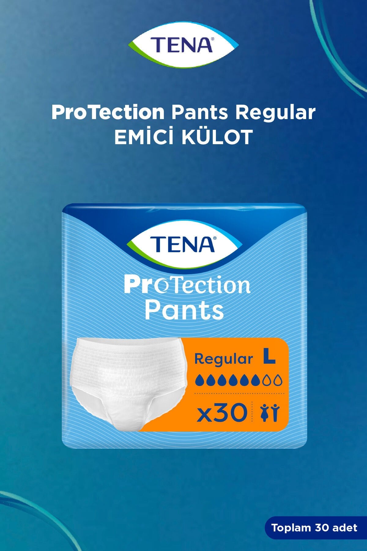 Tena ProTection Pants Regular Emici Külot 6 Damla L 30'lu