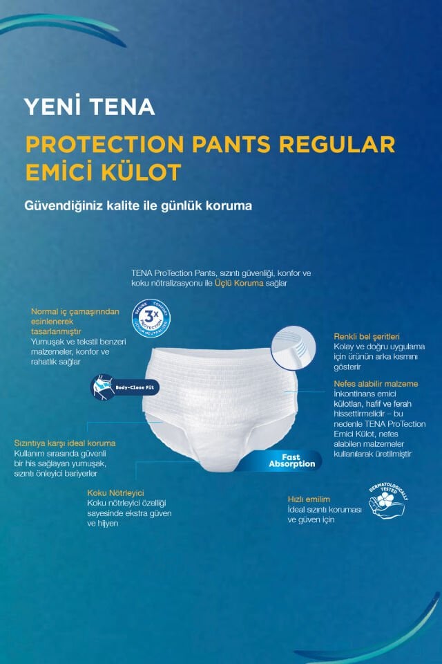 Tena ProTection Pants Regular Emici Külot 6 Damla L 30'lu