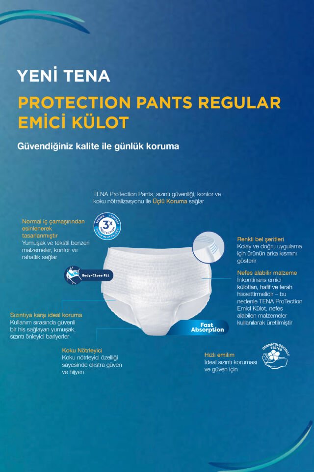 Tena ProTection Pants Regular Emici Külot 6 Damla L 30'lu