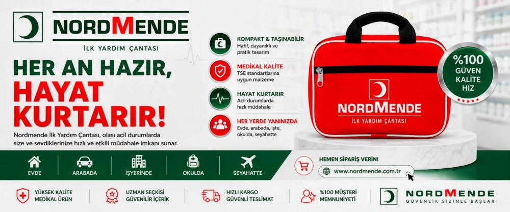 Nordmende İlk Yardım Çantası Acil Müdahale Seti – Araç, Ev, Ofis ve Seyahat İçin