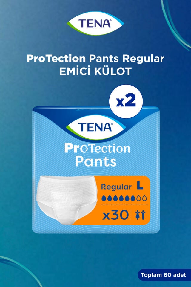Tena ProTection Pants Regular Emici Külot 6 Damla L 30'lu 2 Paket (60 Adet)