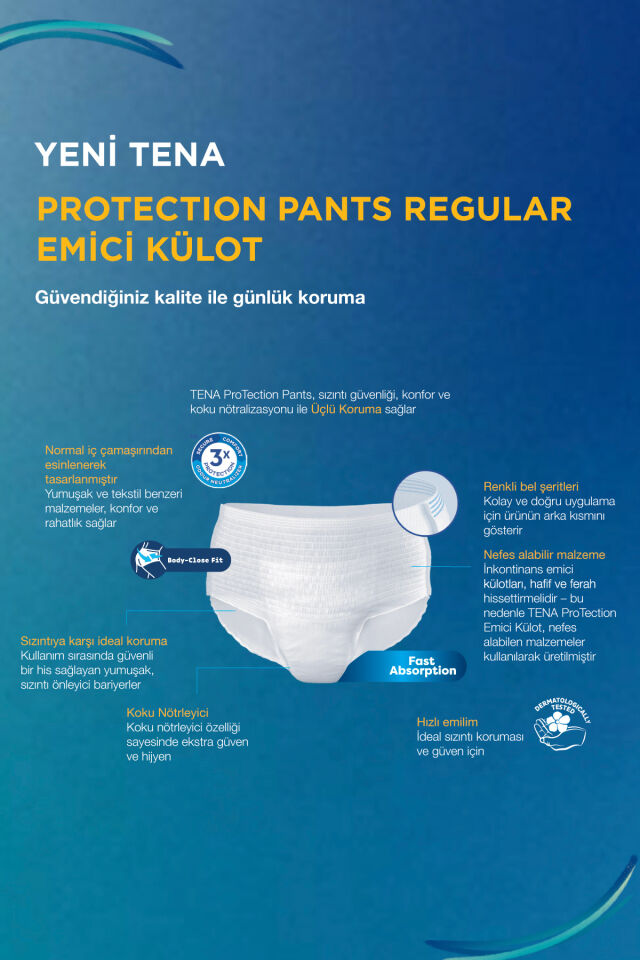 Tena ProTection Pants Regular Emici Külot 6 Damla L 30'lu 2 Paket (60 Adet)