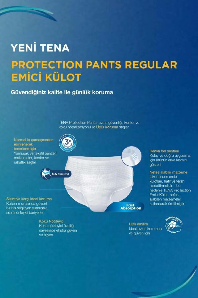 Tena ProTection Pants Regular Emici Külot Yetişkin Bezi L - Büyük - Large 120 Adet