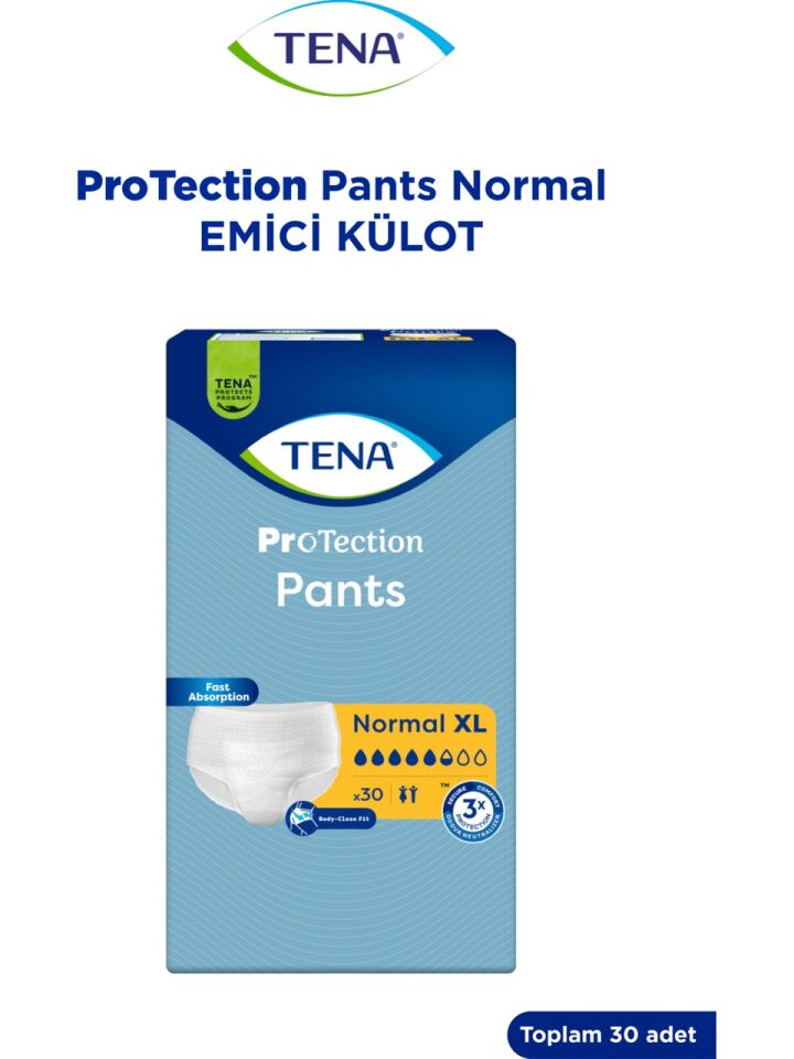 Tena Emici Külot Normal 5.5 Damla Ekstra Büyük Boy XL 30'lu Hasta Bezi
