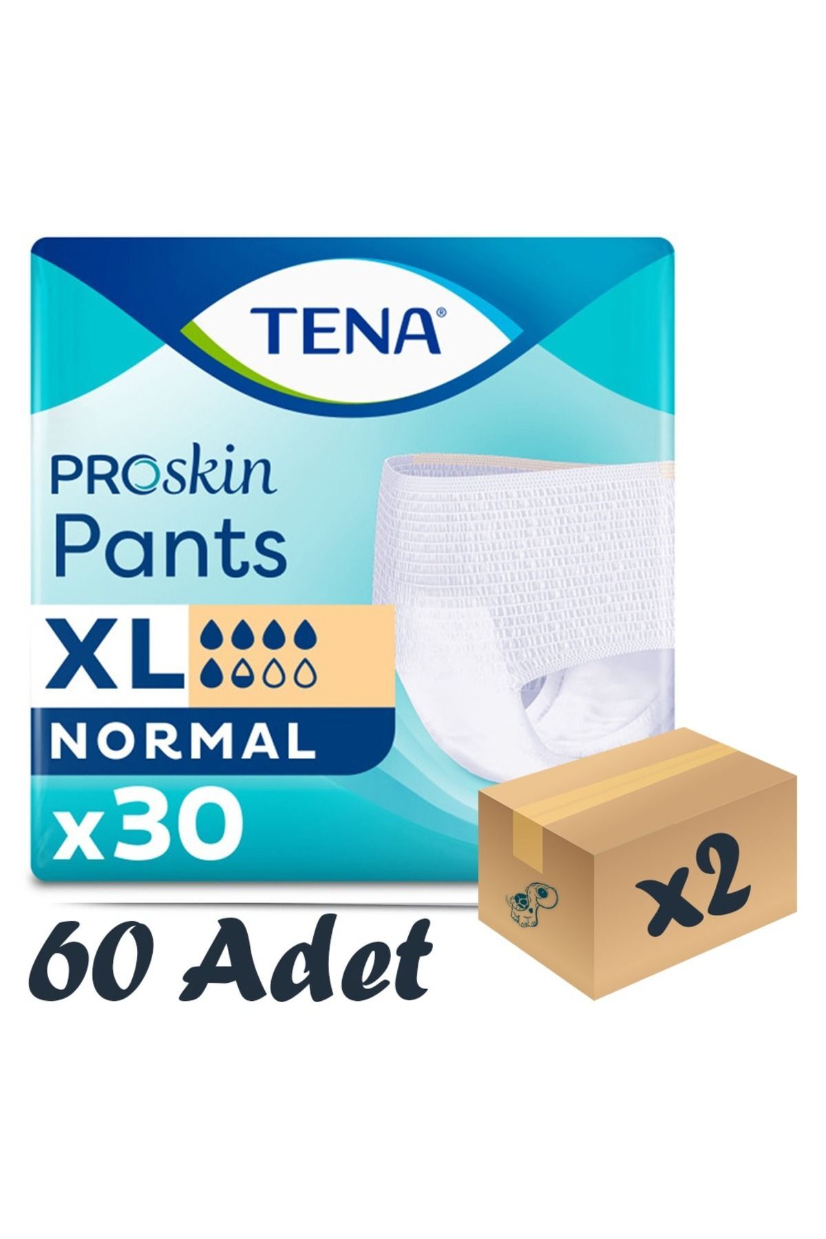 Tena Proskin Pants Normal Emici Külot Ekstra Büyük Boy XL 30'lu 2 Adet Hasta Bezi