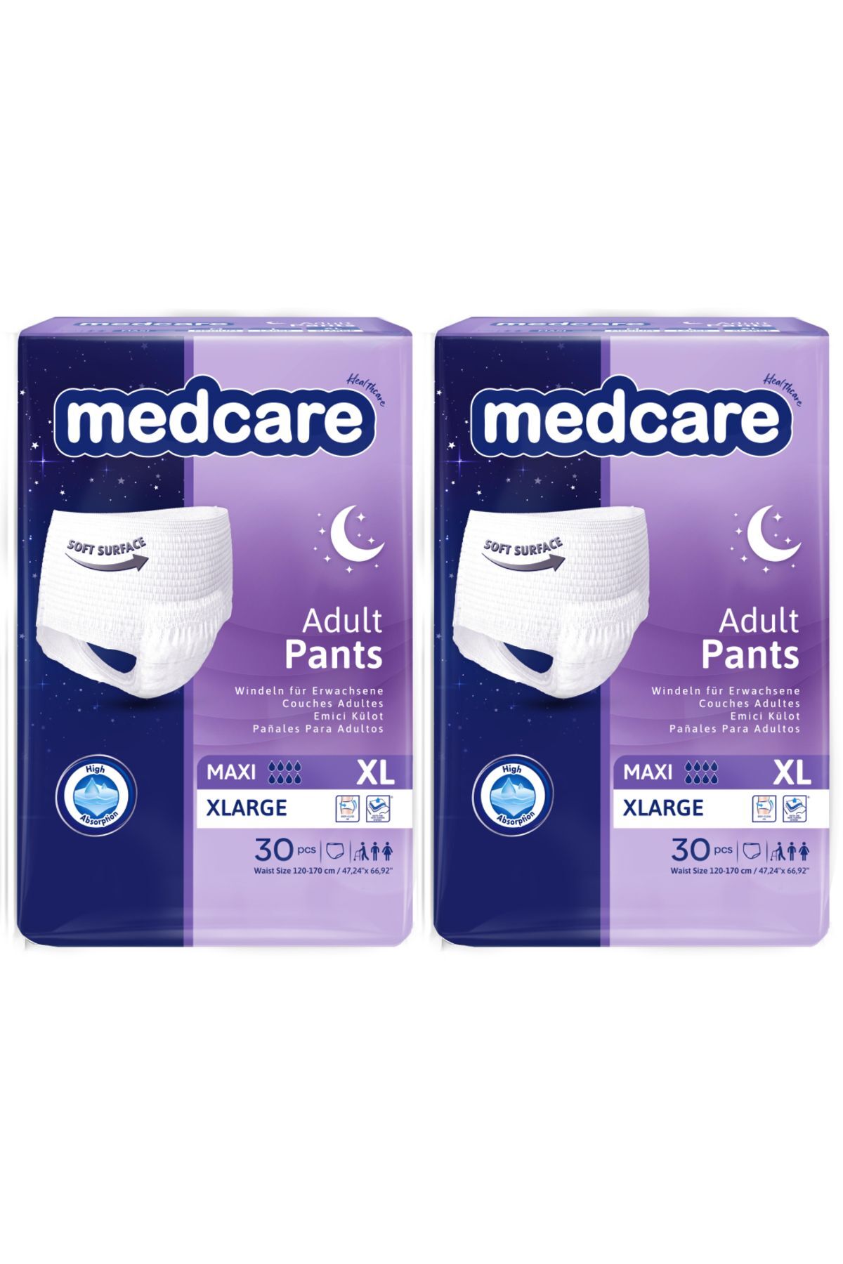 Medcare Maxi Emici Külot 8 Damla XLARGE 60 Adet 2*30 lu Paket