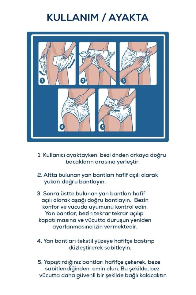 Yetişkin Hasta Bezi XLarge Classic (Ekstra Büyük Boy) 60 Adet