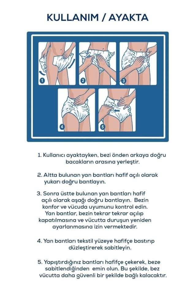 Yetişkin Hasta Bezi XLarge Classic (Ekstra Büyük Boy) 120 Adet