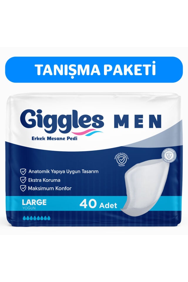 Yetişkin Erkek Mesane Pedi - L Beden - 2 Paket 40 Adet