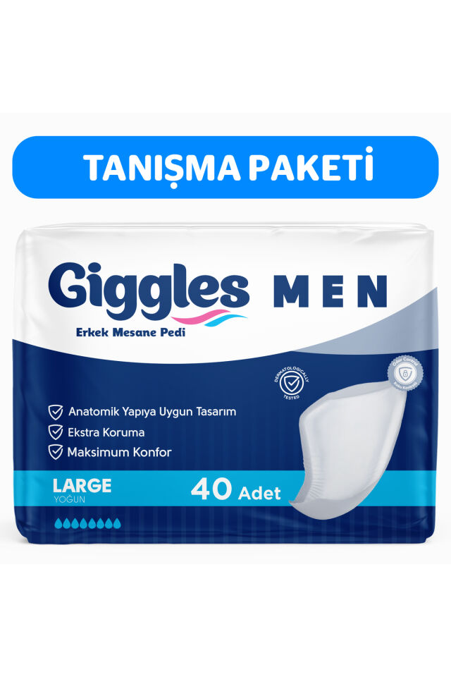 Yetişkin Erkek Mesane Pedi - L Beden - 2 Paket 40 Adet