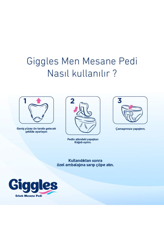 Yetişkin Erkek Mesane Pedi - L Beden - 2 Paket 40 Adet