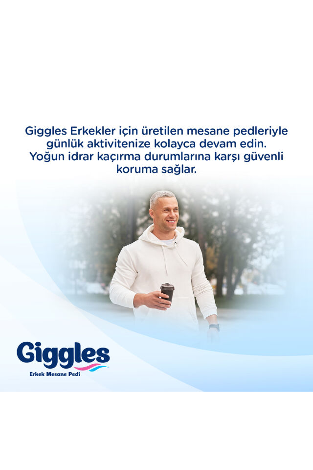 Giggles Yetişkin Erkek Mesane Pedi - L Beden - 4 Paket 80 Adet
