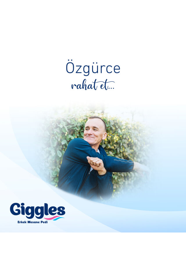 Giggles Yetişkin Erkek Mesane Pedi - L Beden - 4 Paket 80 Adet