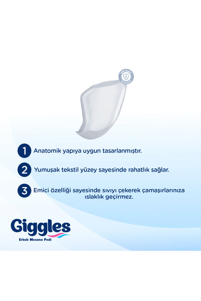 Giggles Yetişkin Erkek Mesane Pedi - L Beden - 4 Paket 80 Adet