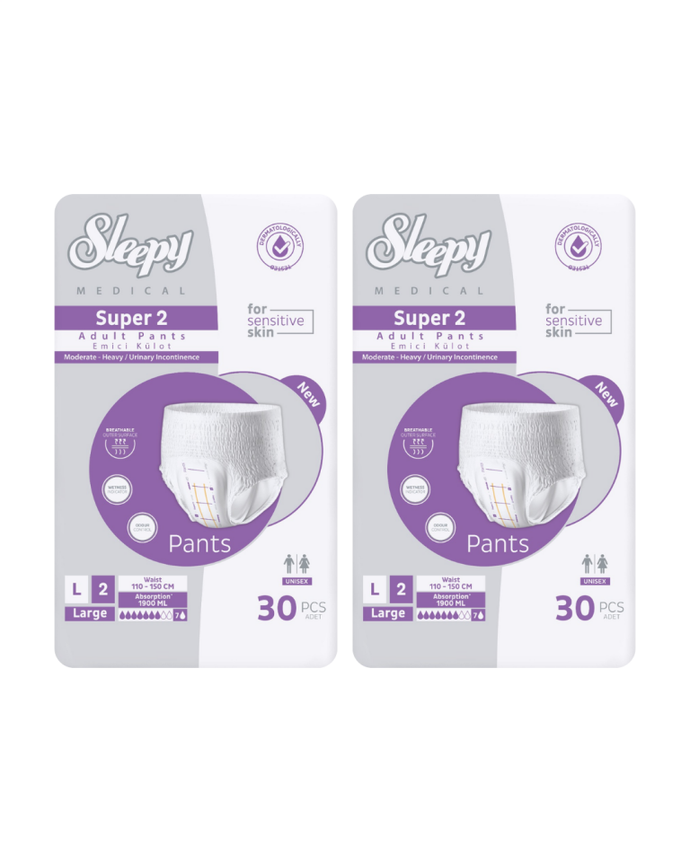 Sleepy Süper2 Emici Külot L Beden 2 Paket 60 Adet