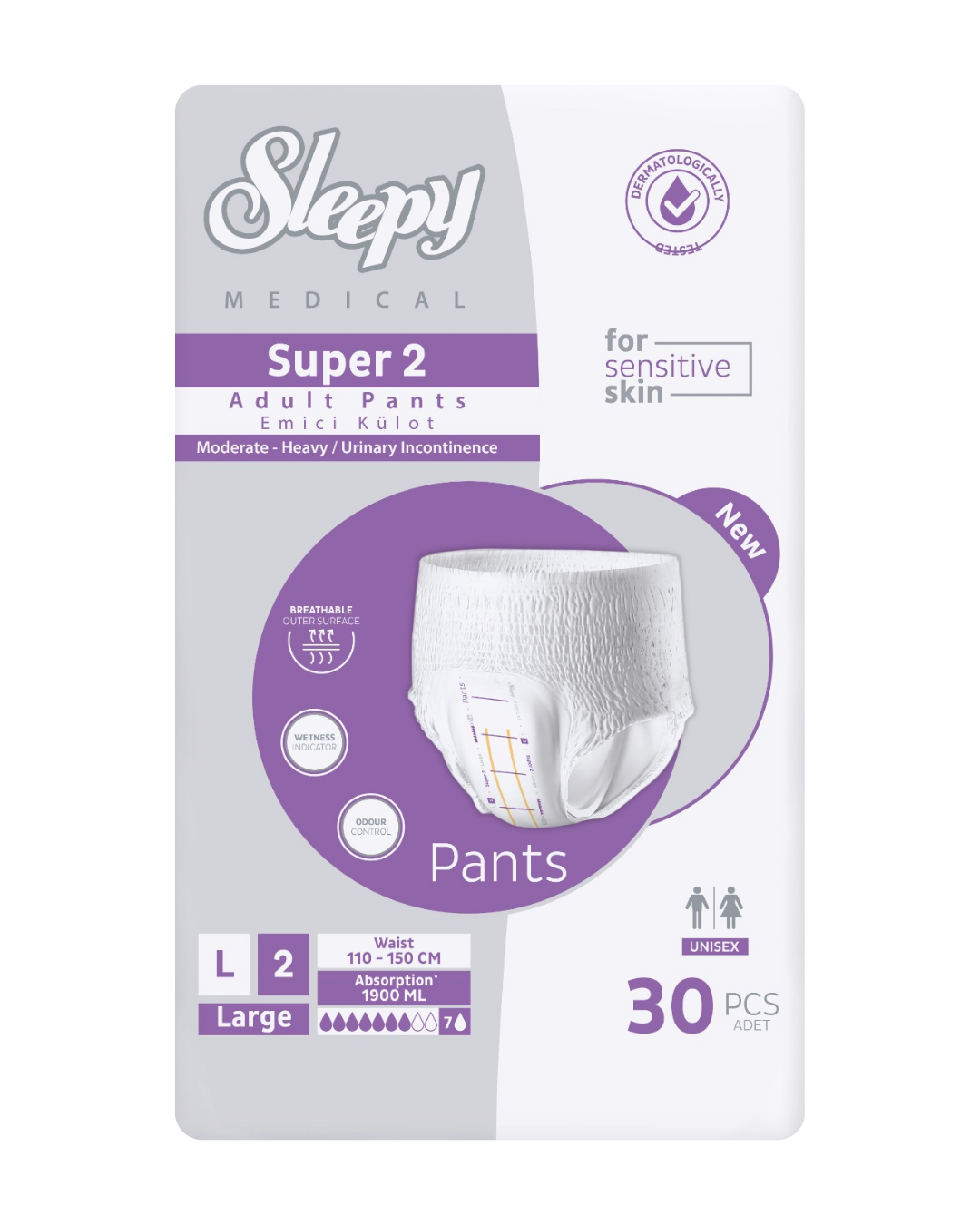 Sleepy Süper2 Emici Külot L Beden 4 Paket 120 Adet