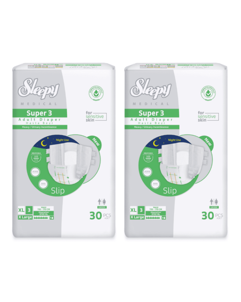 Sleepy Süper3 Belbantlı Hasta Bezi XL Beden 2 Paket 60 Adet